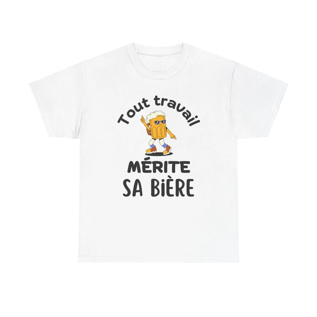 T-Shirt Tout Travail Mérite Sa Bière – Image 5