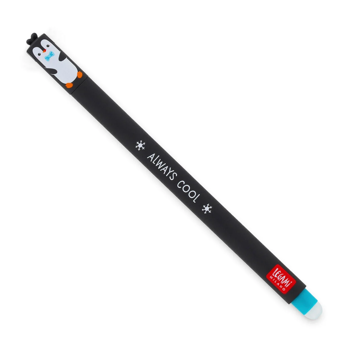 Legami – Stylo à encre gel effaçable Penguin – Encre turquoise