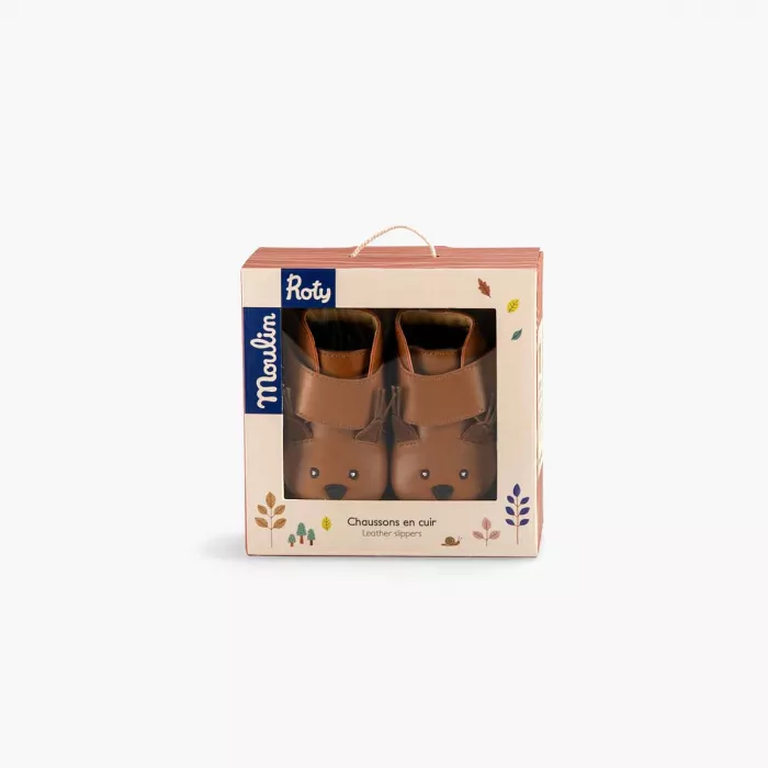 Chaussons en cuir Ecureuil – Pomme des bois – Image 3