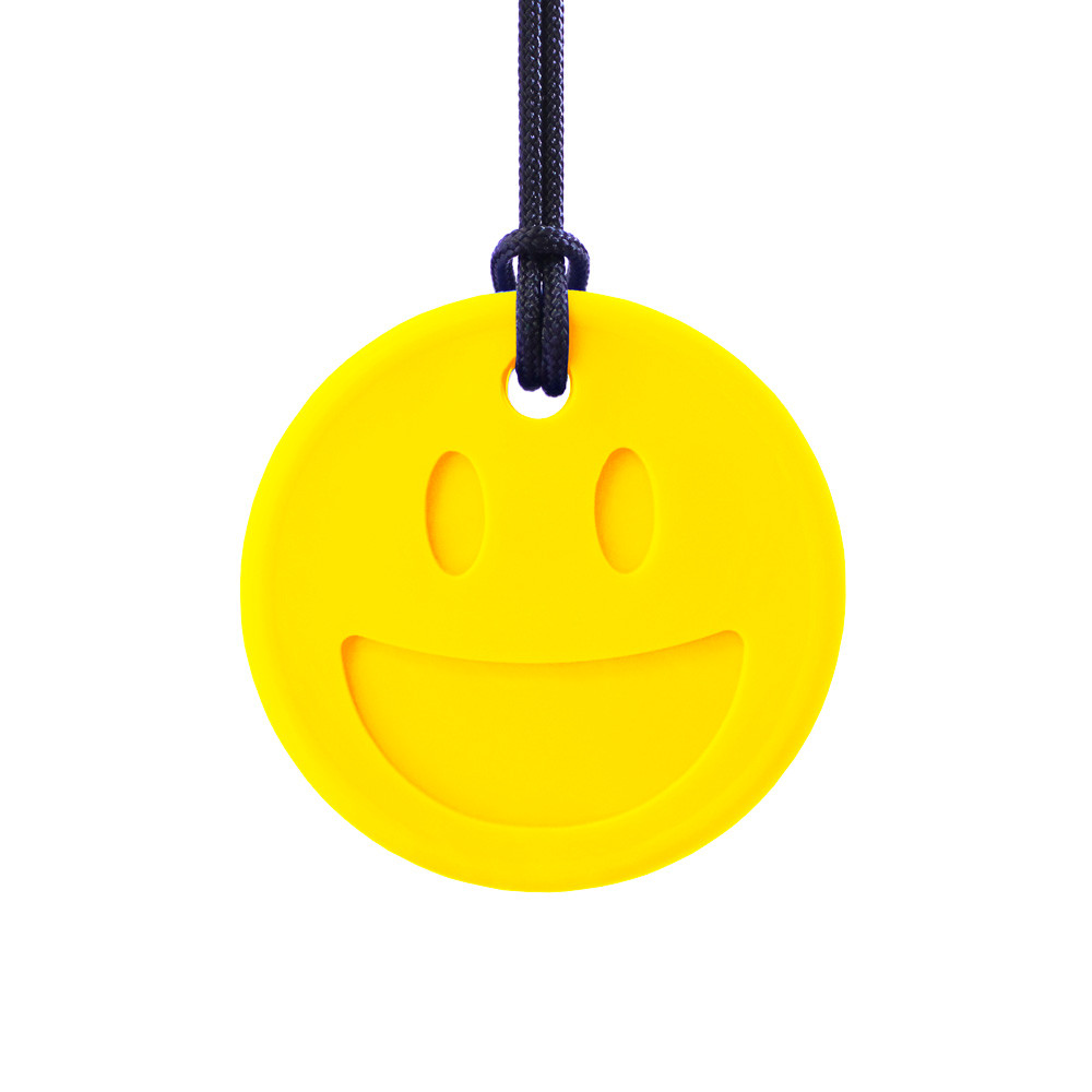 Collier de mastication Smiley – Jaune – Souple